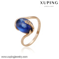 14723 xuping latest gold finger ring designs elegant temperament18k gold color rings with stone for women